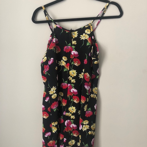 Vintage 90s Y2K Black Floral Slip Dress Size S - Picture 5 of 5